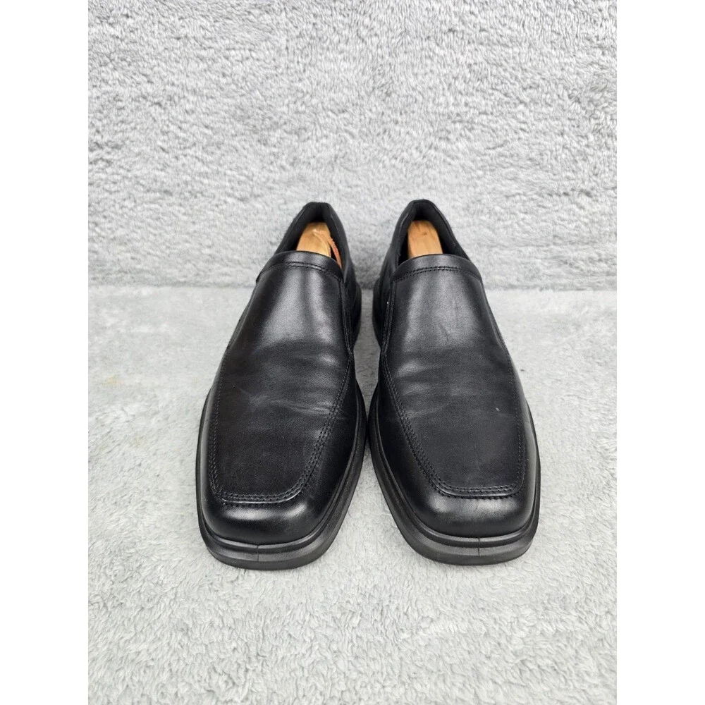 ​ECCO Helsinki 2 Mens Black Leather Slip On Dress Loafers Shoes Size 42 / 8-8.5